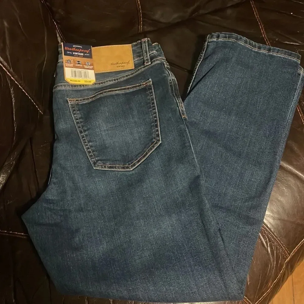 Weatherproof Vintage Men's Stretch Relaxed Fit Regular Jeans  Size 32x34